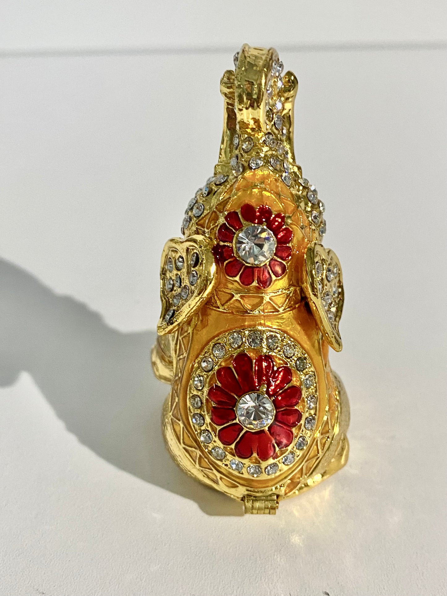 Gold and Ruby Elephant Trinket Box