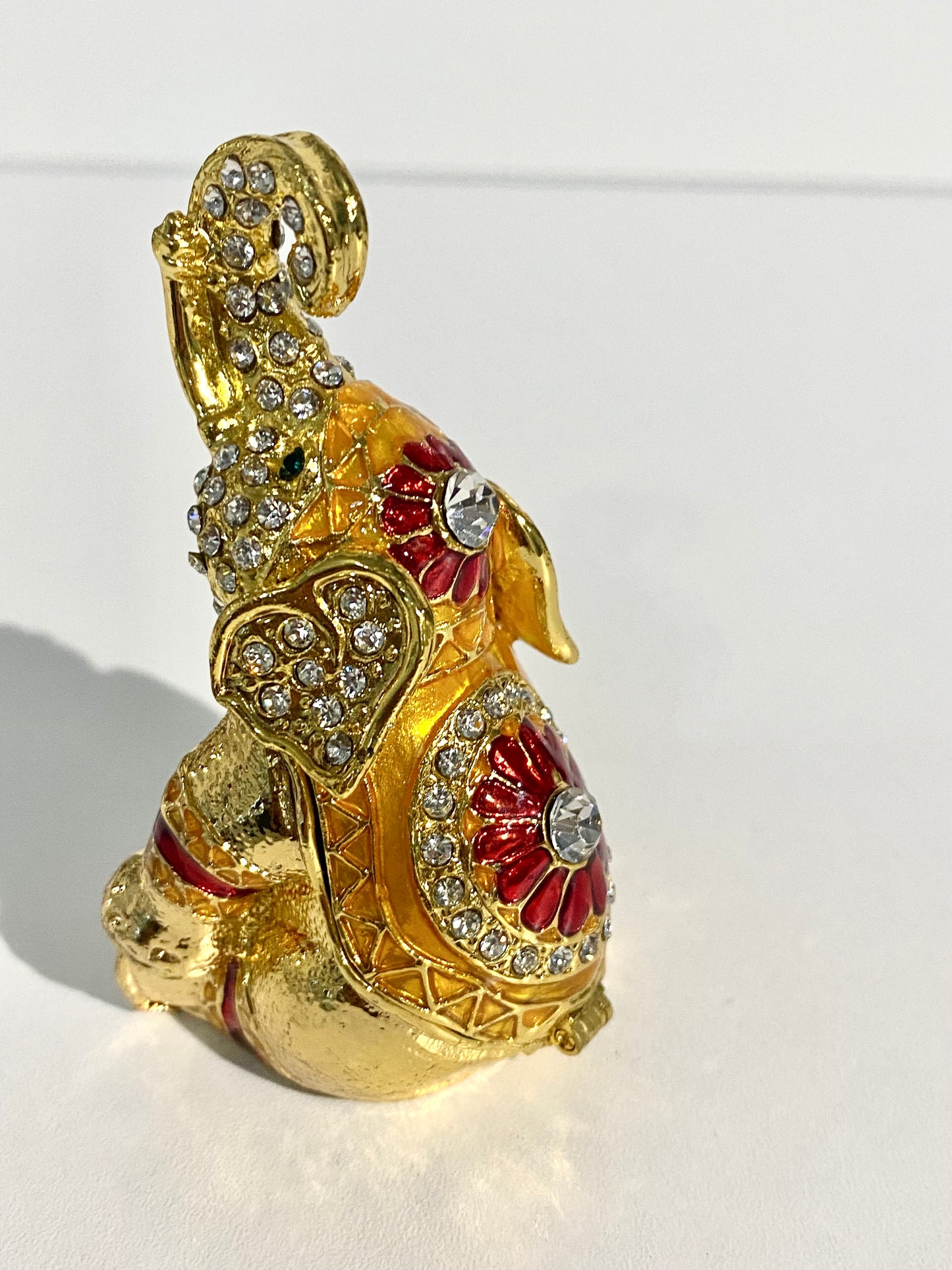 Gold and Ruby Elephant Trinket Box