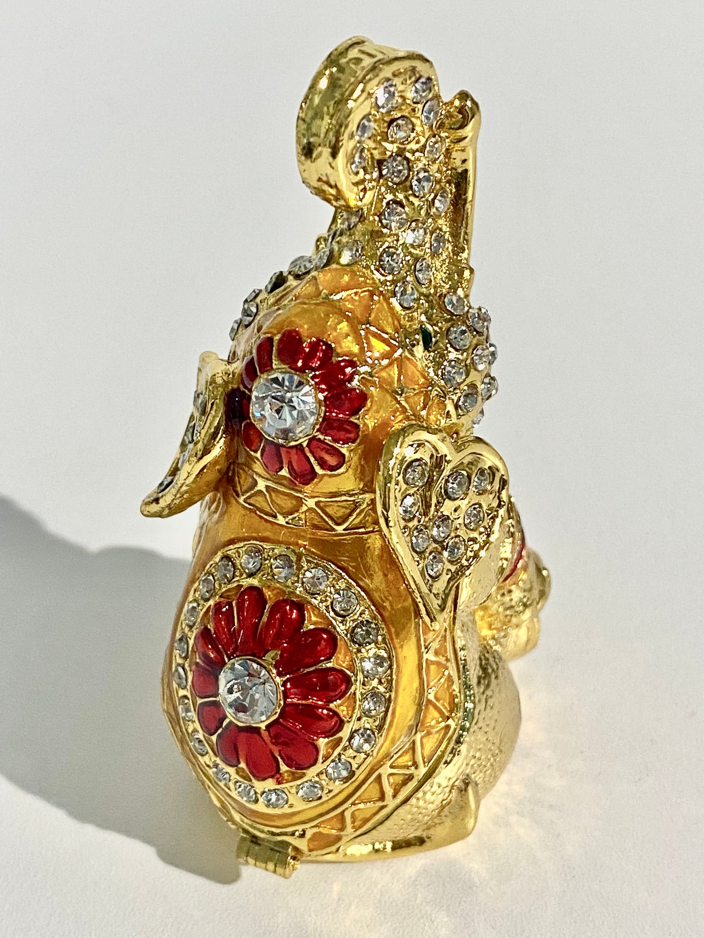 Gold and Ruby Elephant Trinket Box
