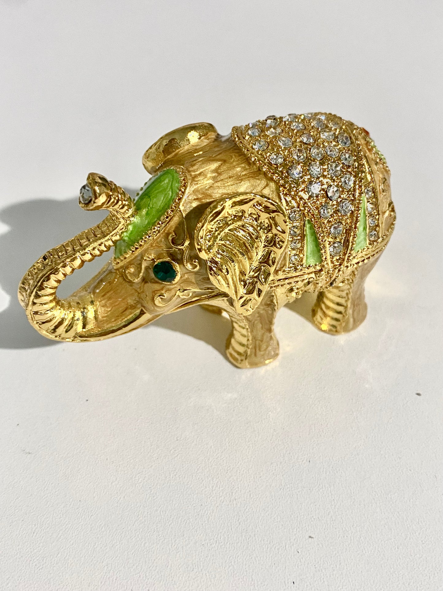 Gold Elephant Trinket Box