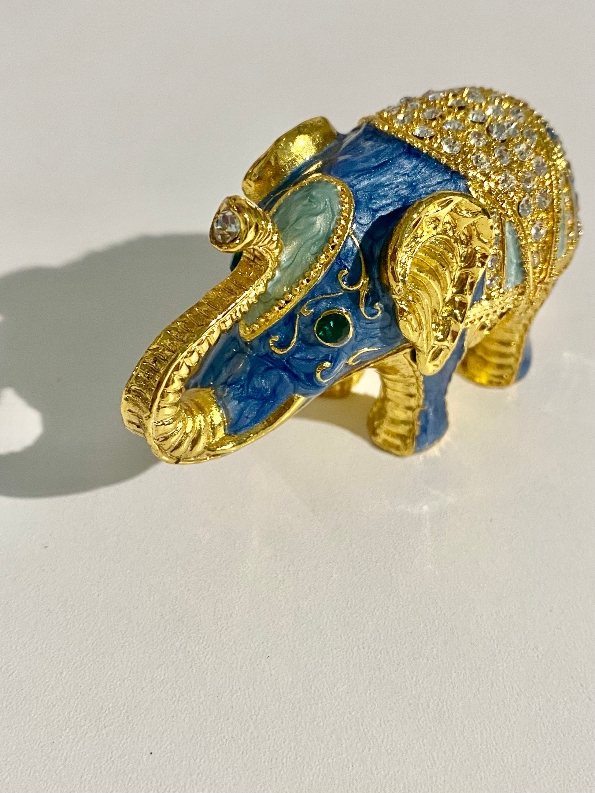 Blue Elephant Trinket Box