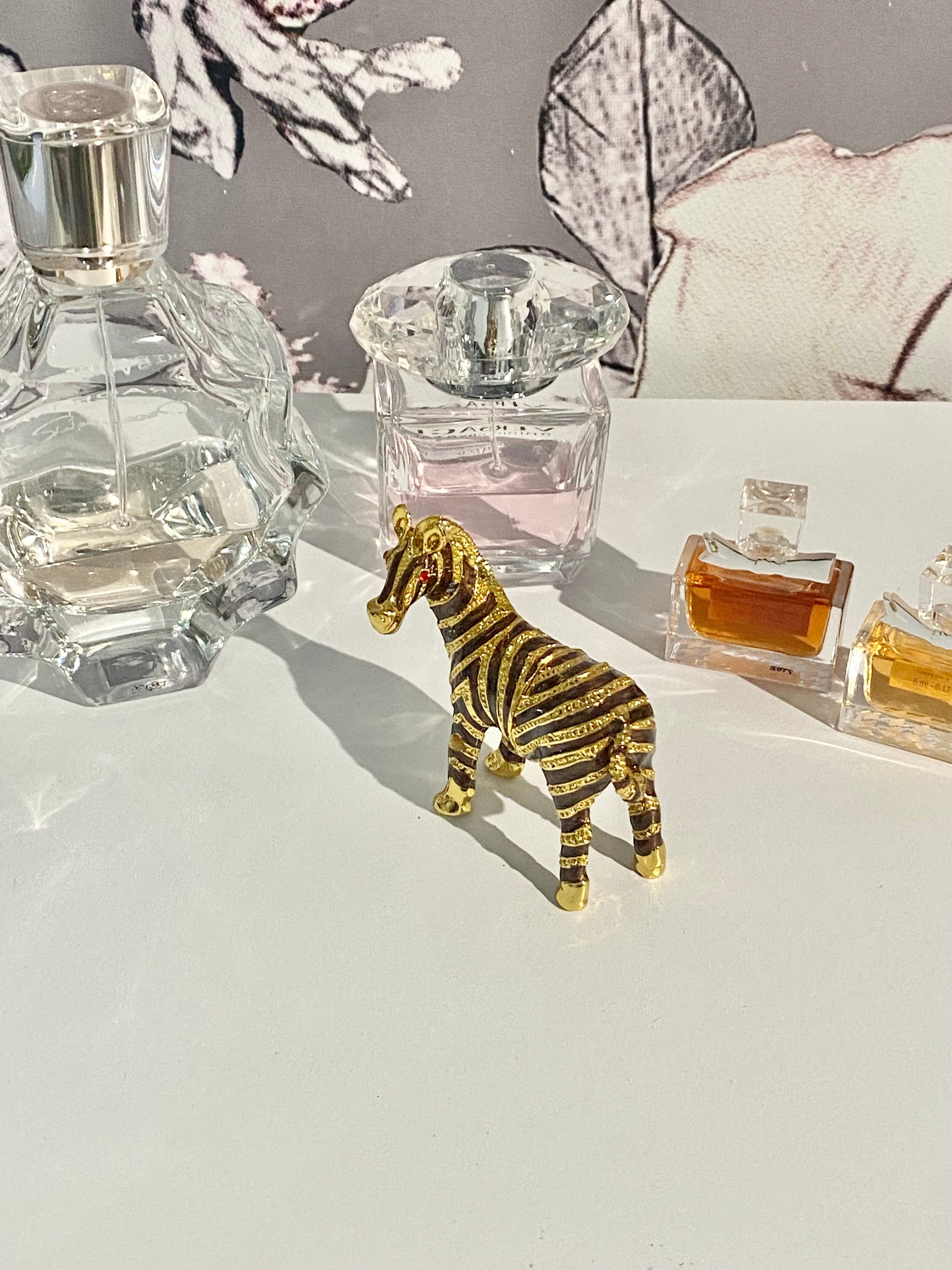 Gold and Black Zebra Trinket Box