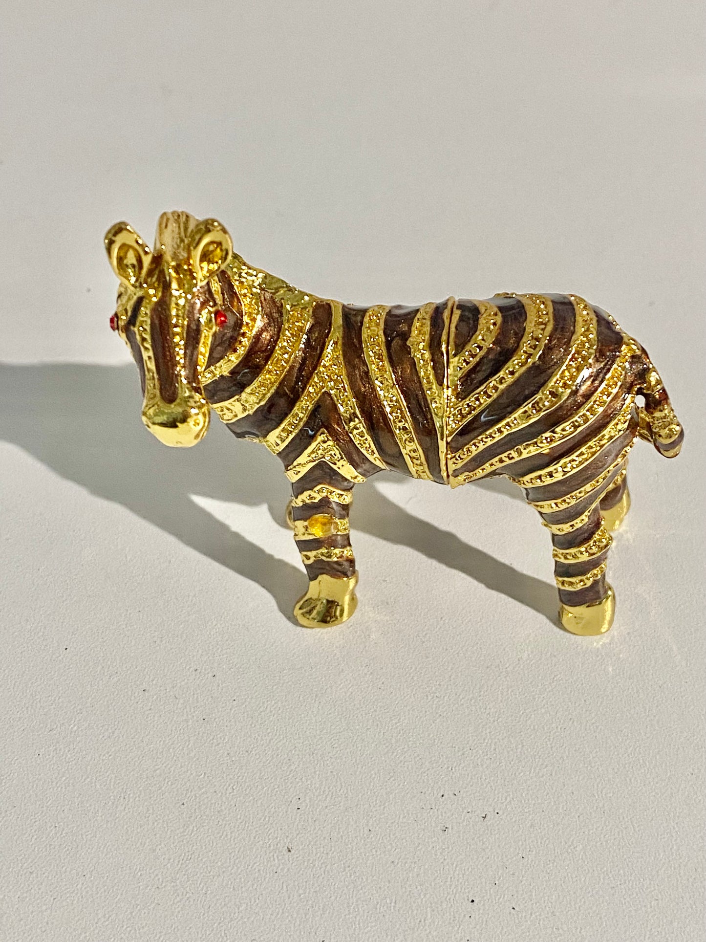 Gold and Black Zebra Trinket Box