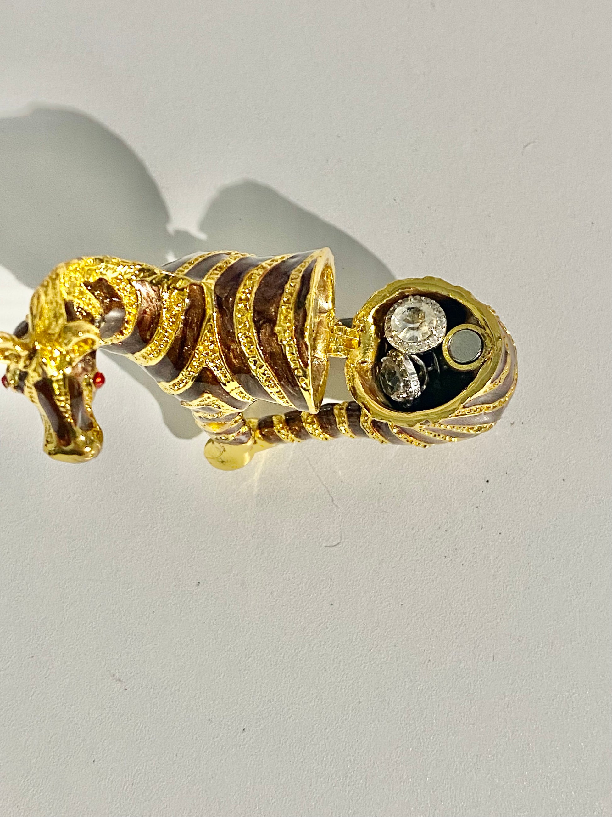 Gold and Black Zebra Trinket Box