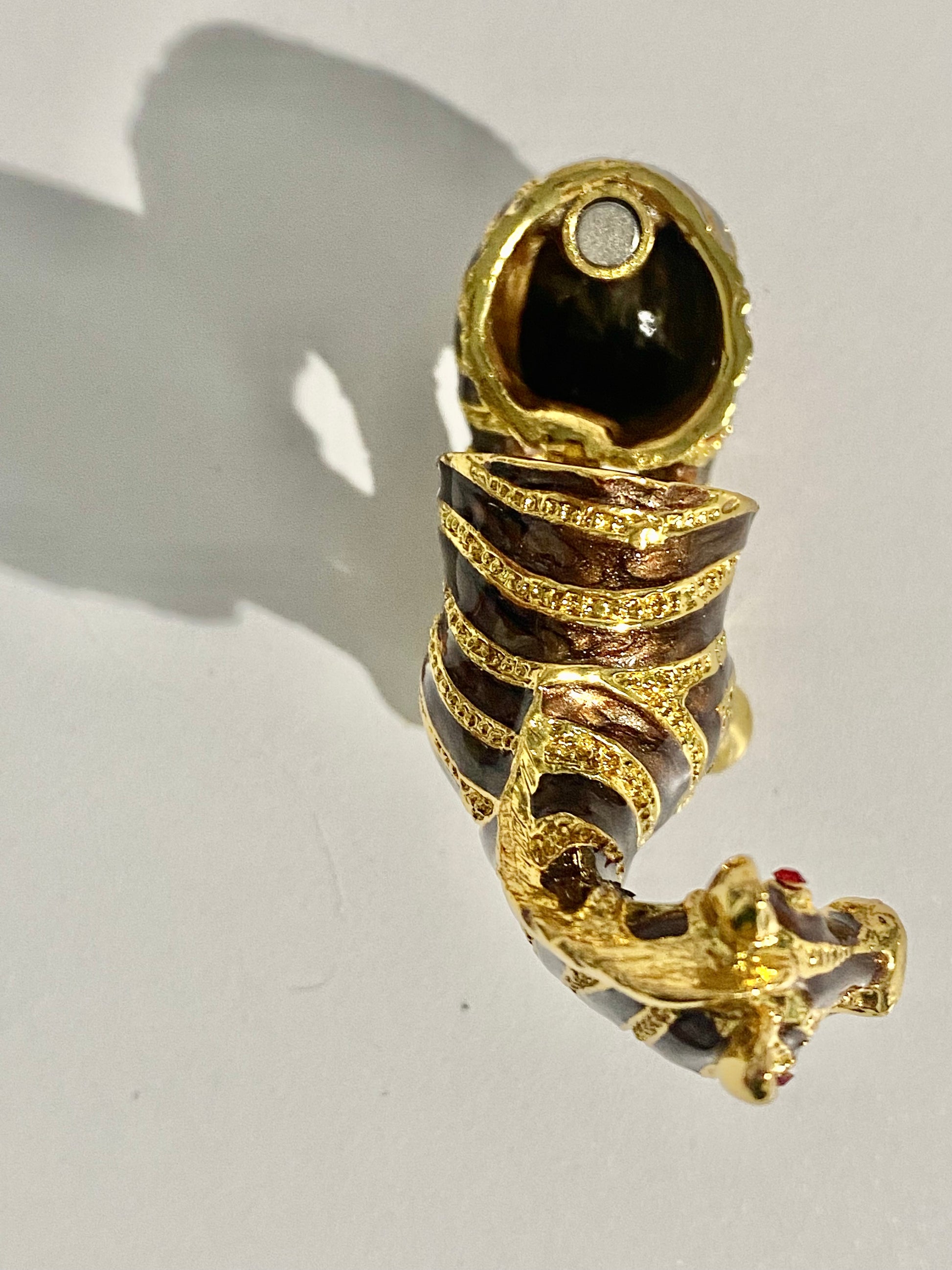 Gold and Black Zebra Trinket Box