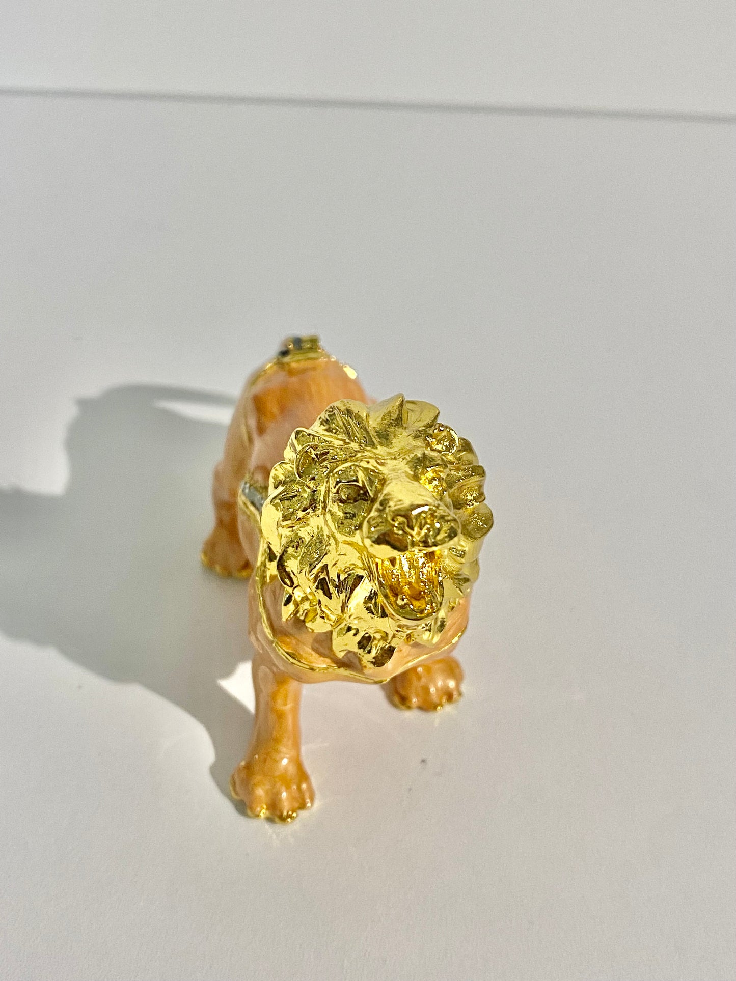 Gold Lion Trinket Box