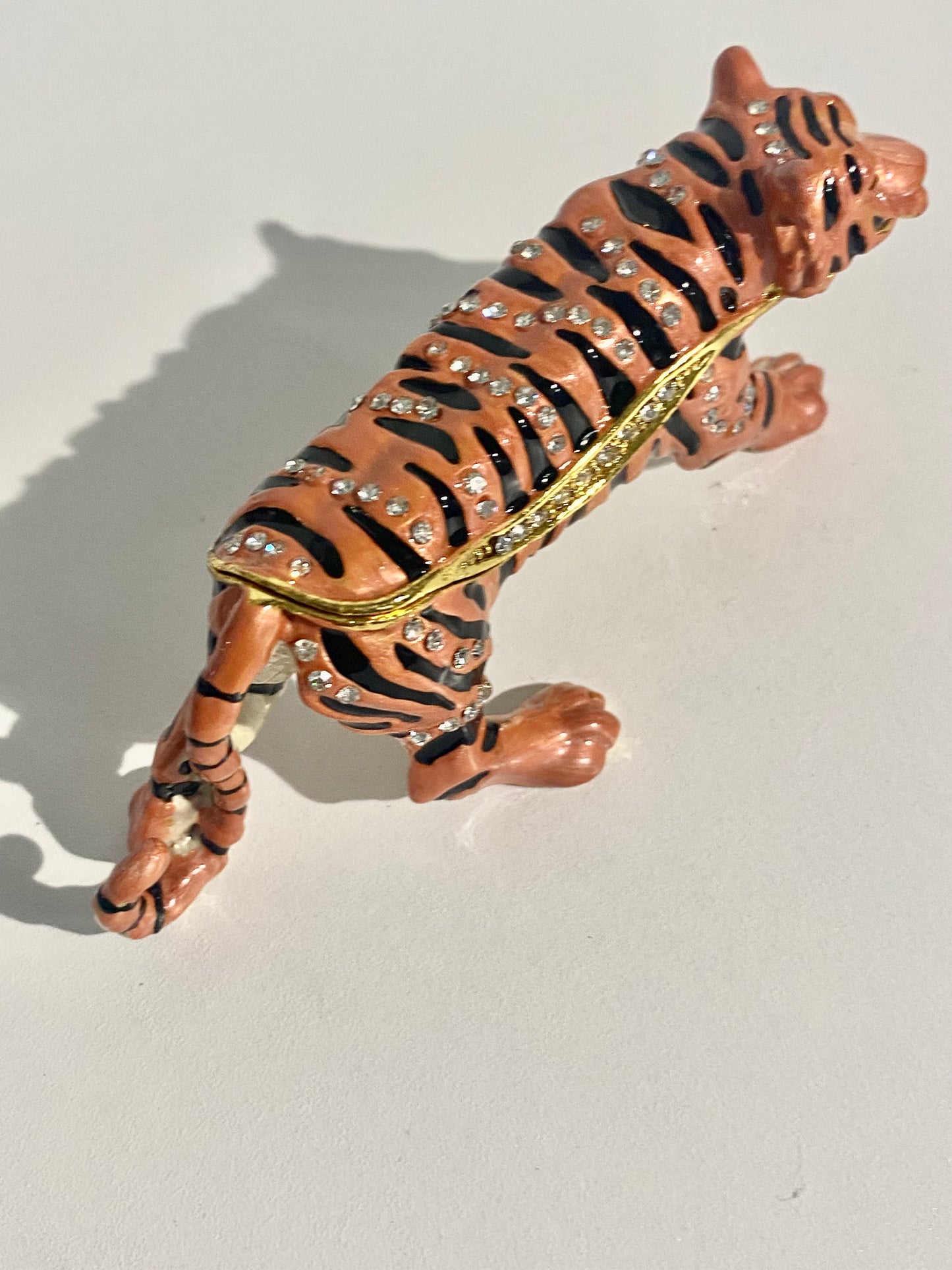 Orange and Black Tiger Trinket Box