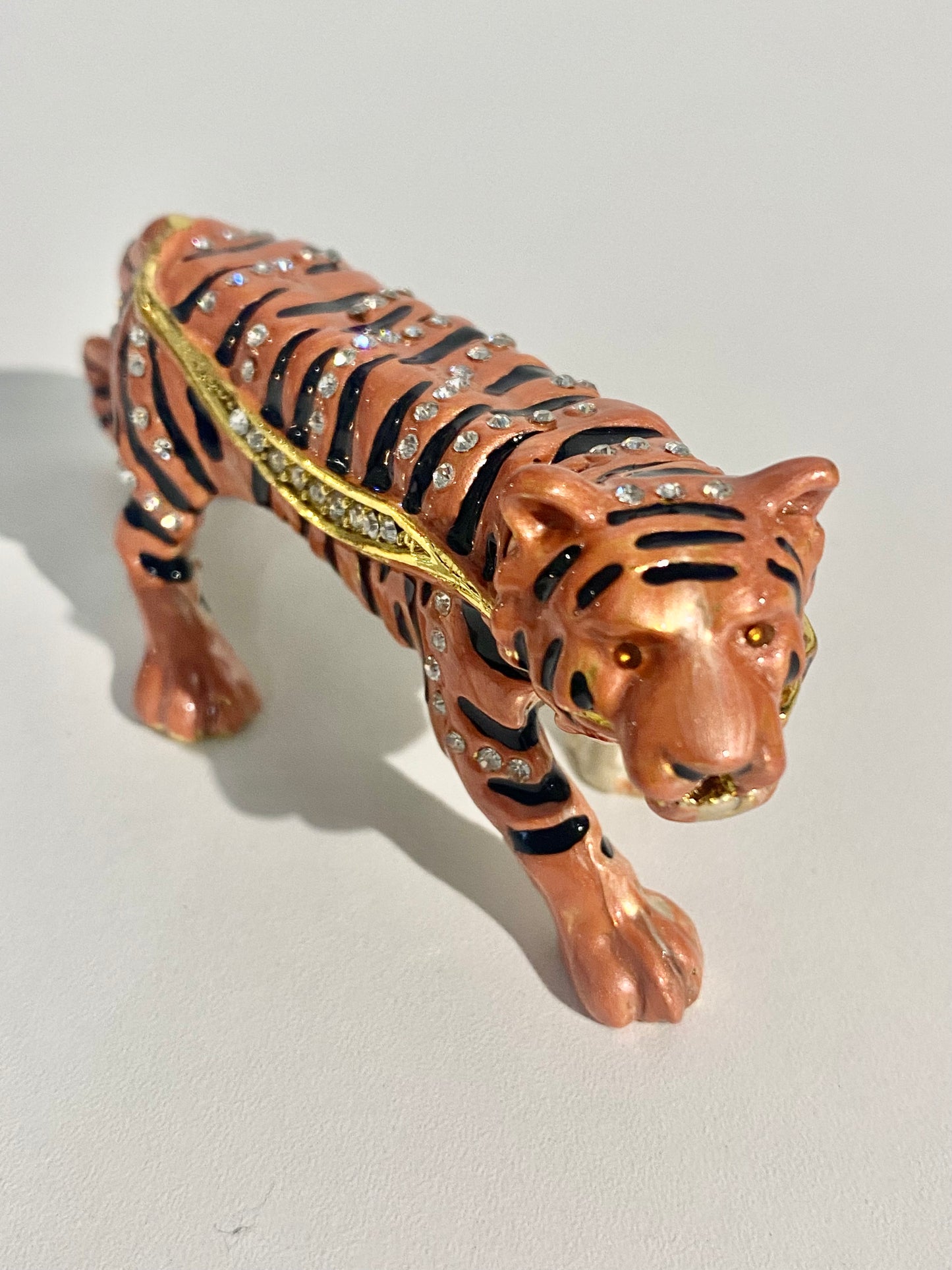 Orange and Black Tiger Trinket Box