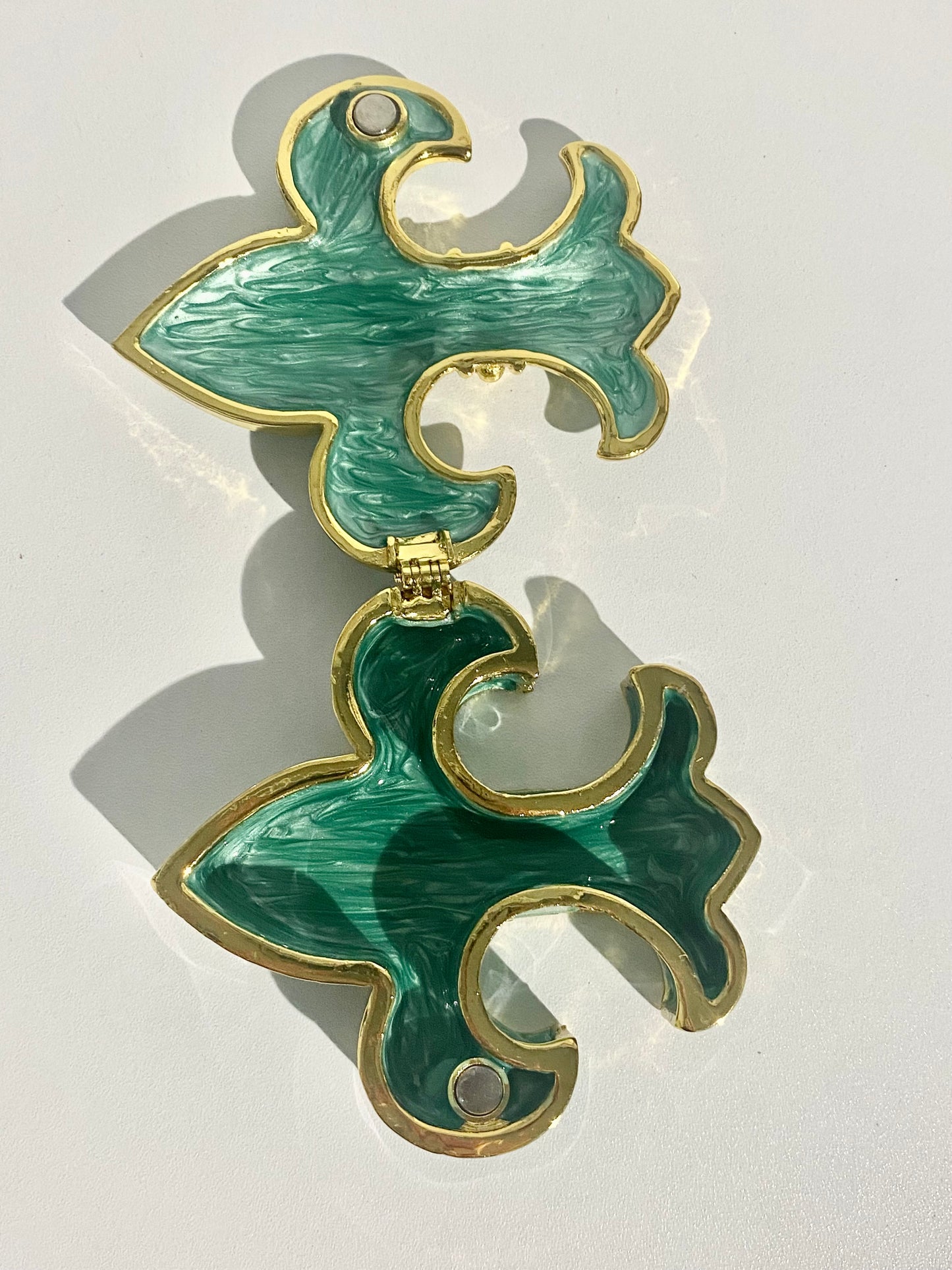 Flour De Lis Green Trinket Box