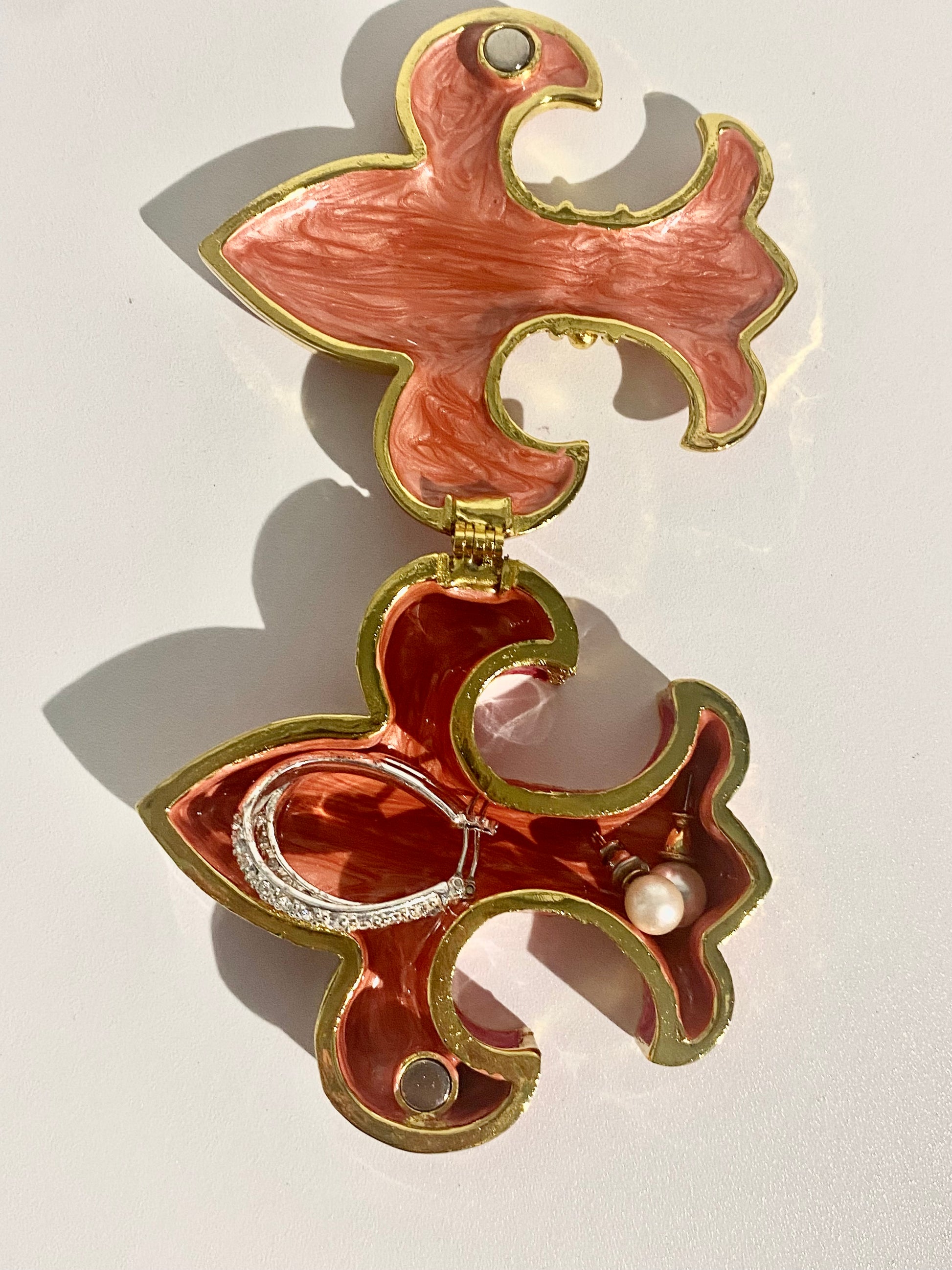 Fleur De Lis Red Trinket Box