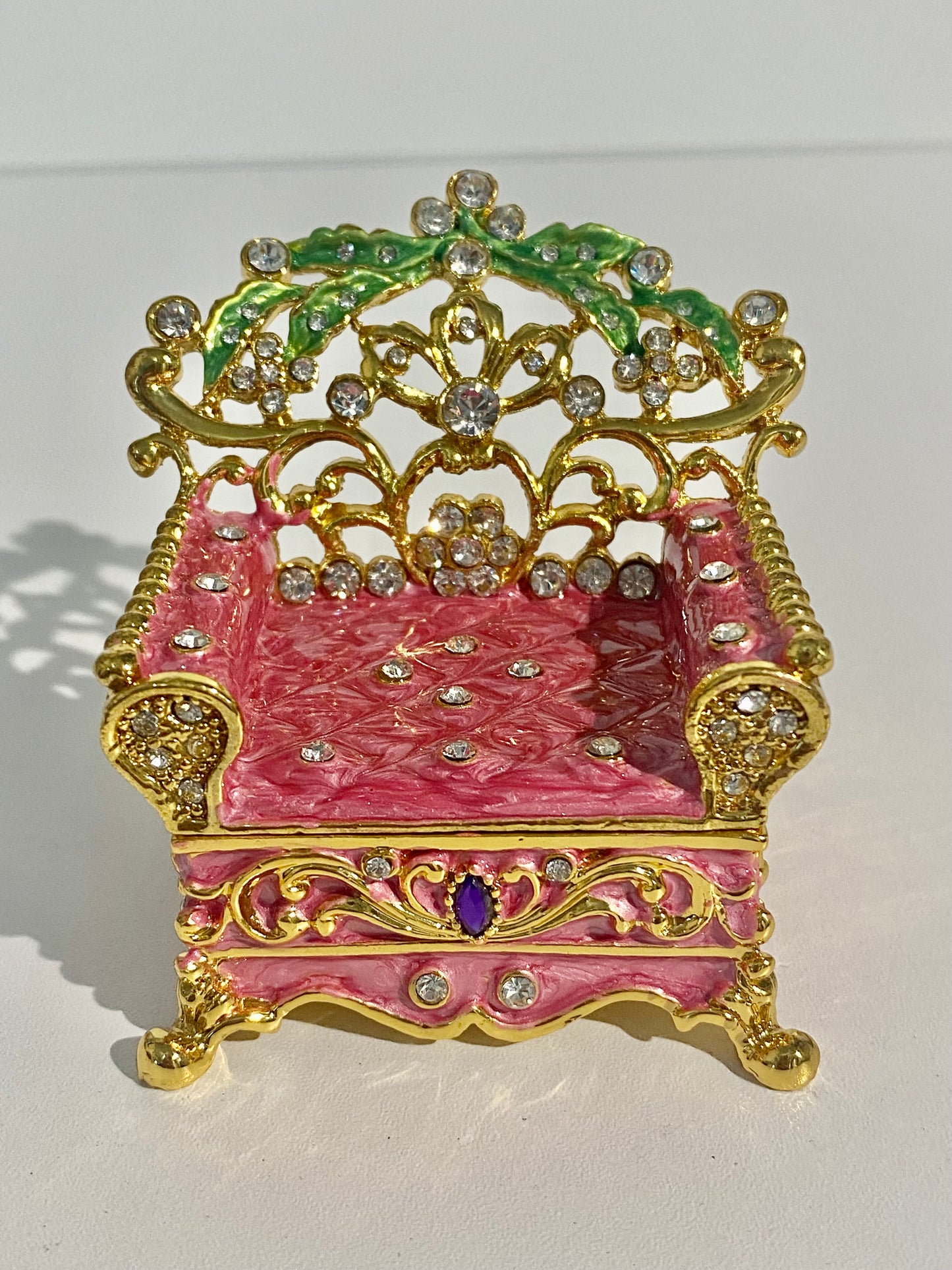 Pretty In Pink Loveseat Trinket Box