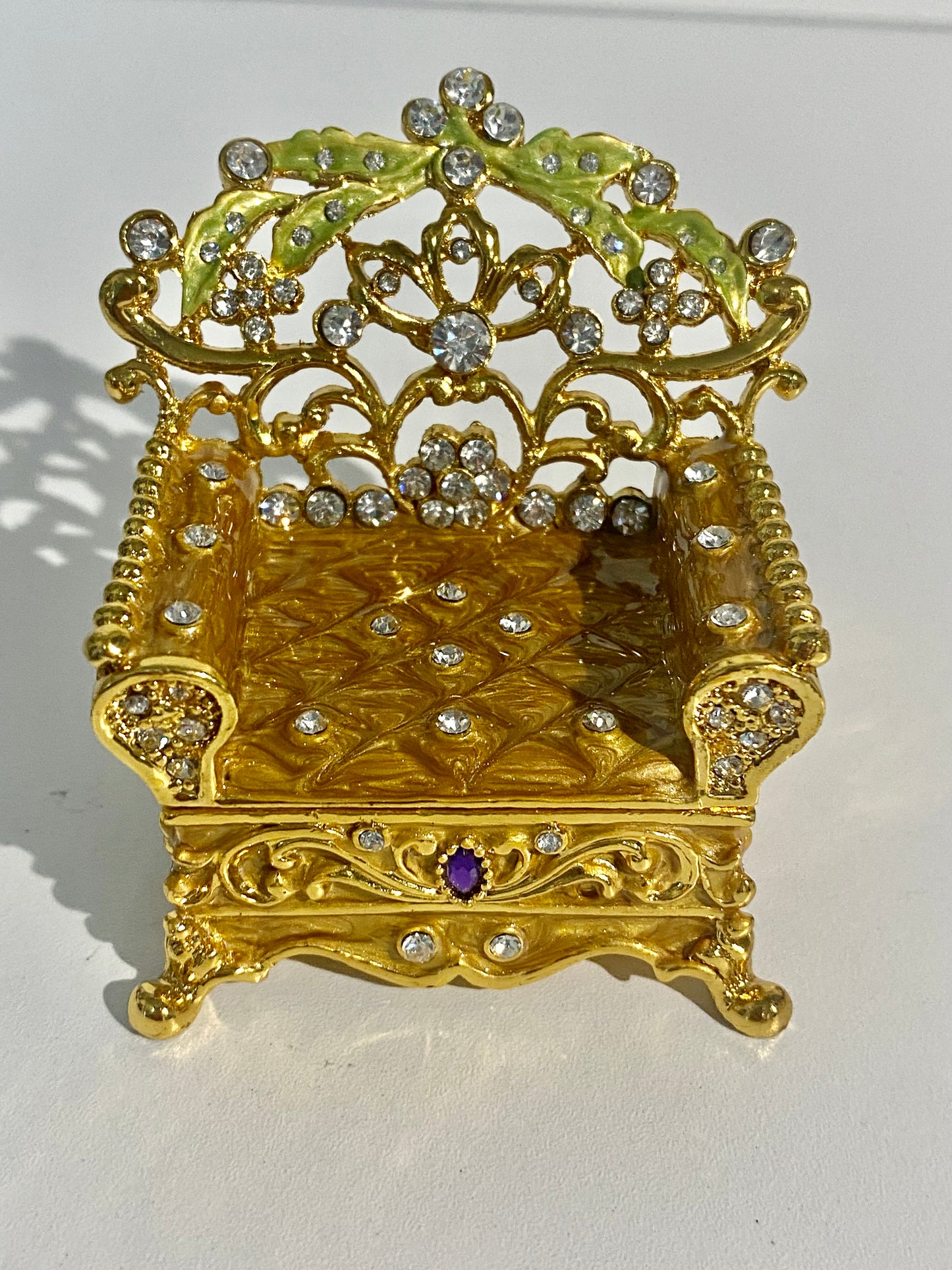 Golden Amber Sofa Trinket Box