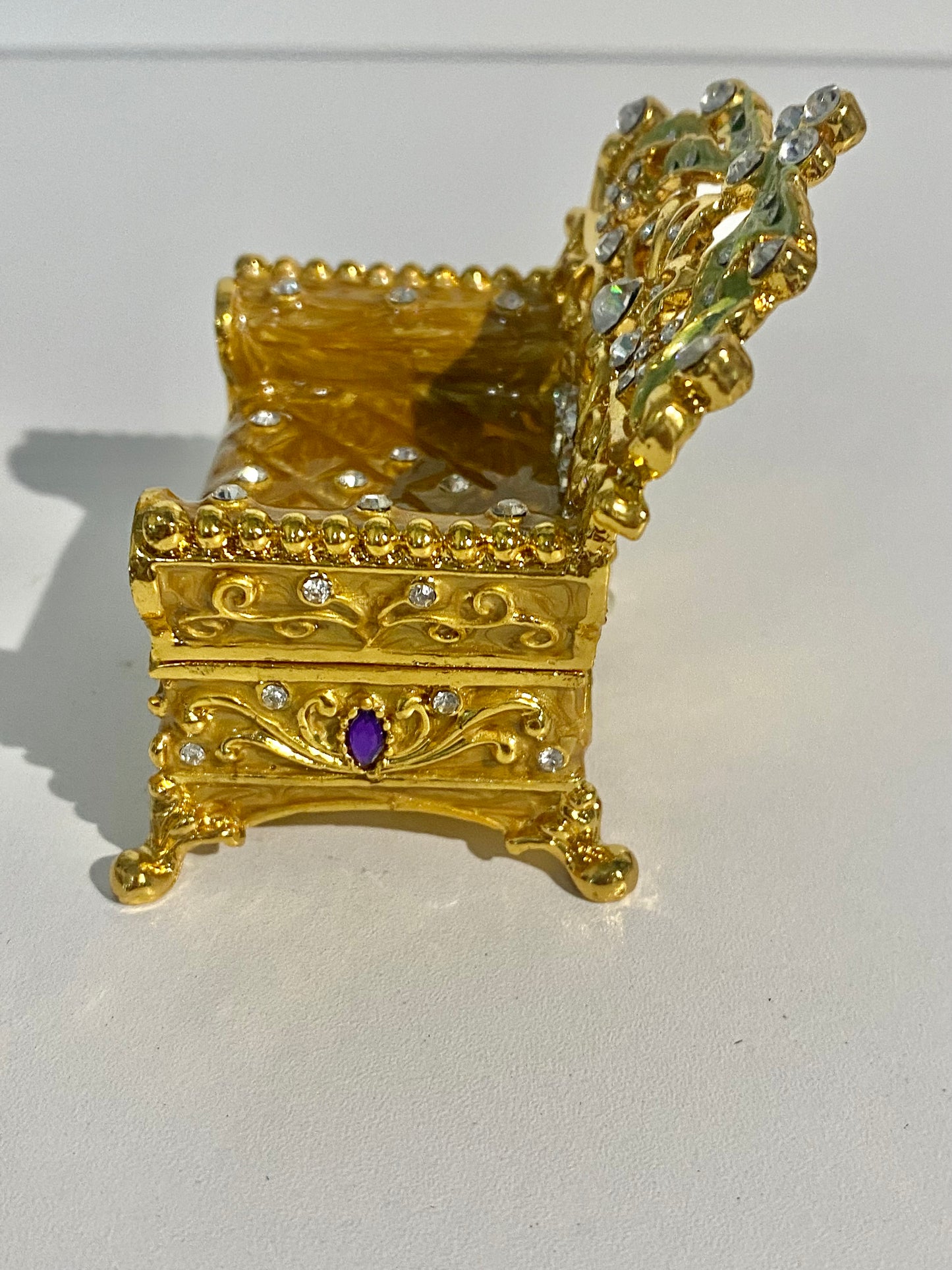 Golden Amber Sofa Trinket Box