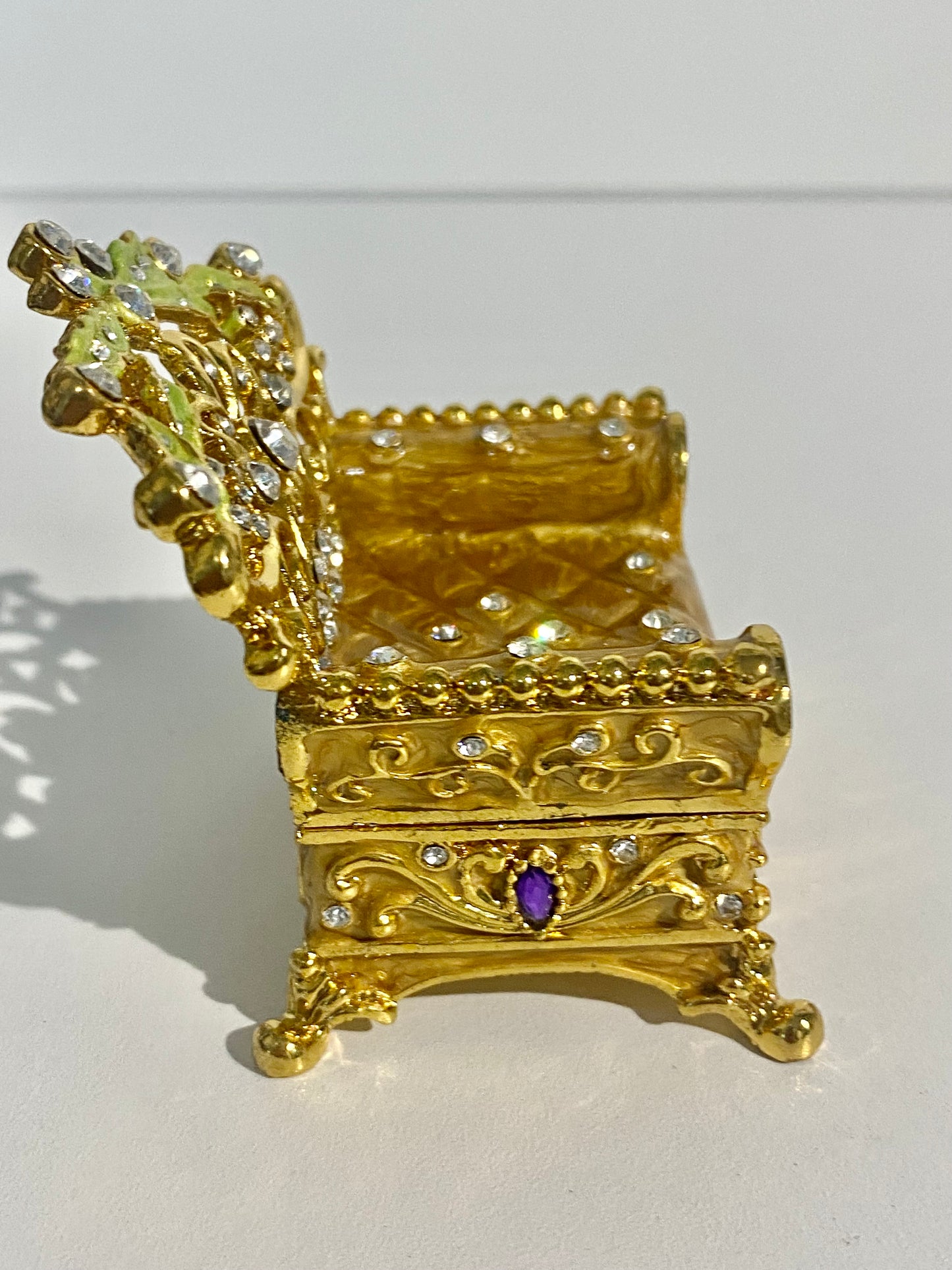 Golden Amber Sofa Trinket Box