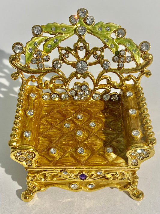 Golden Amber Sofa Trinket Box