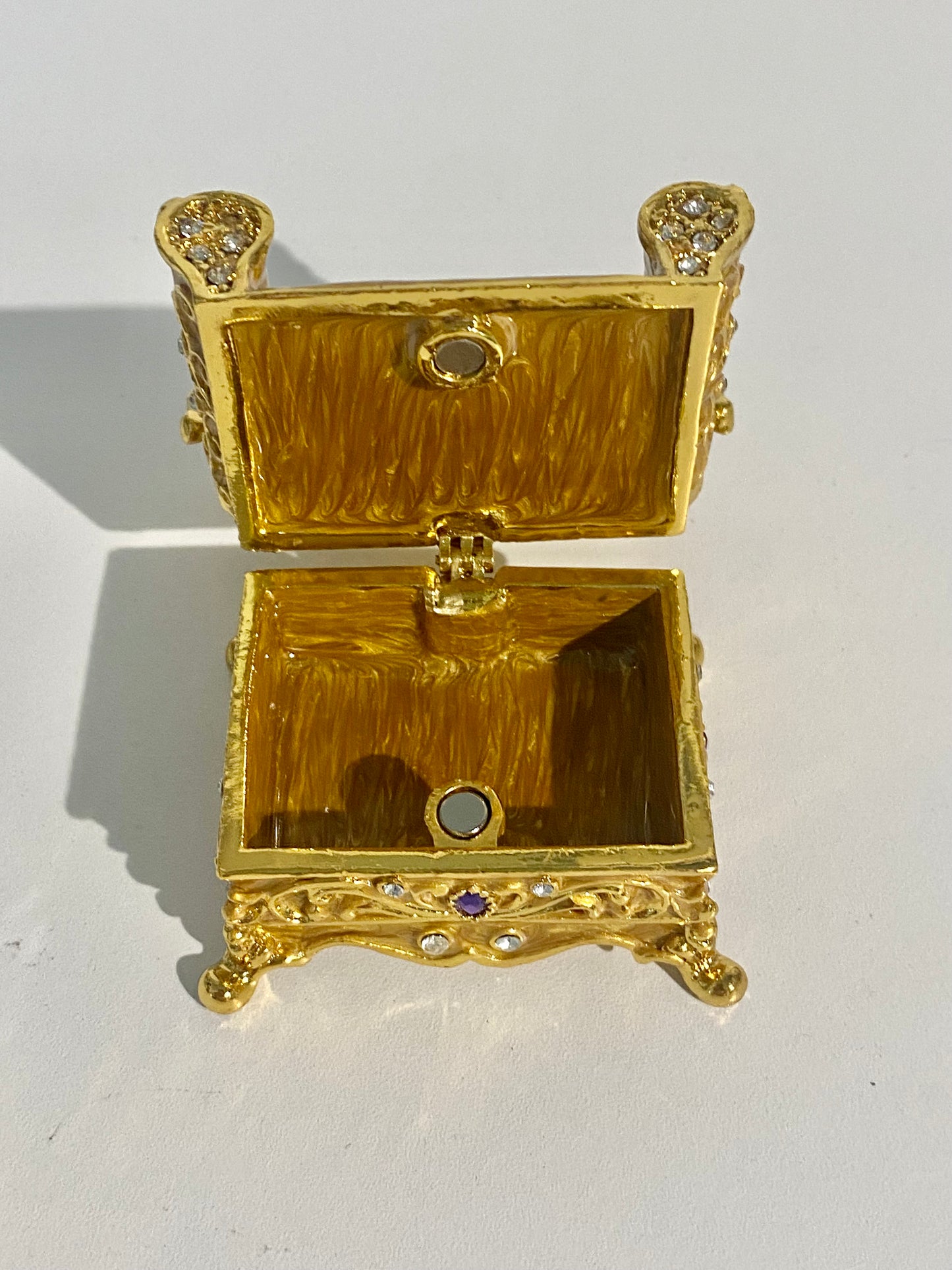 Golden Amber Sofa Trinket Box
