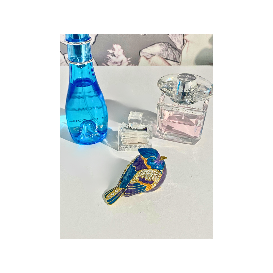 Purple Robin Trinket Box
