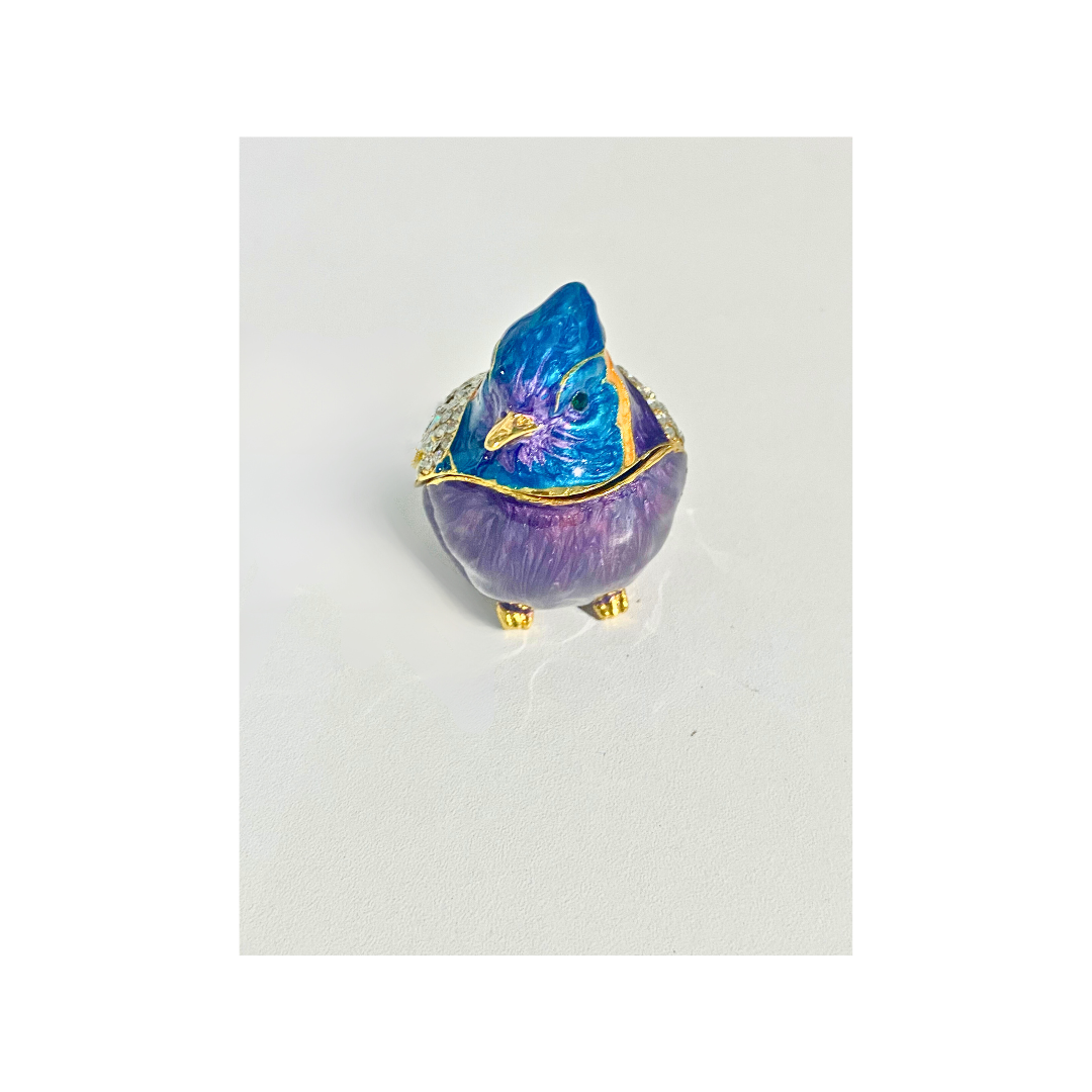 Purple Robin Trinket Box