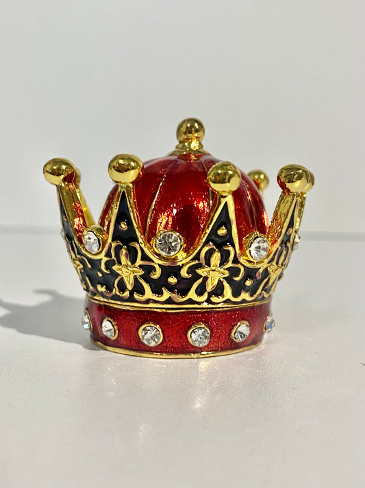 Red Crown Trinket Box