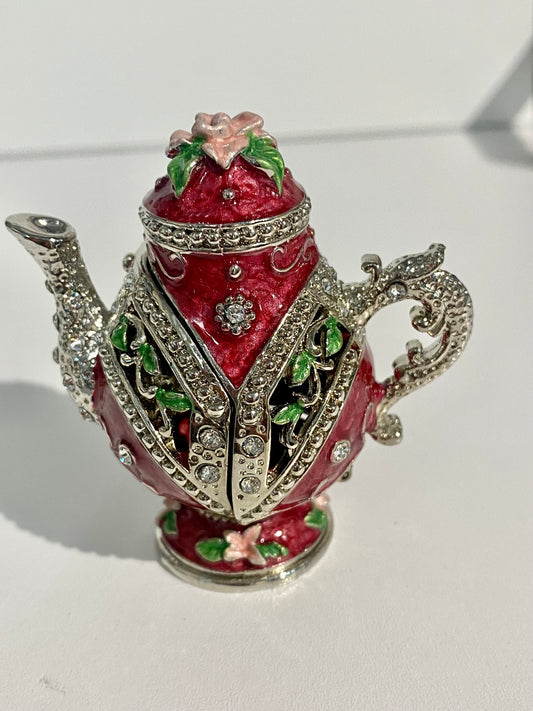 Red Teapot Trinket Box