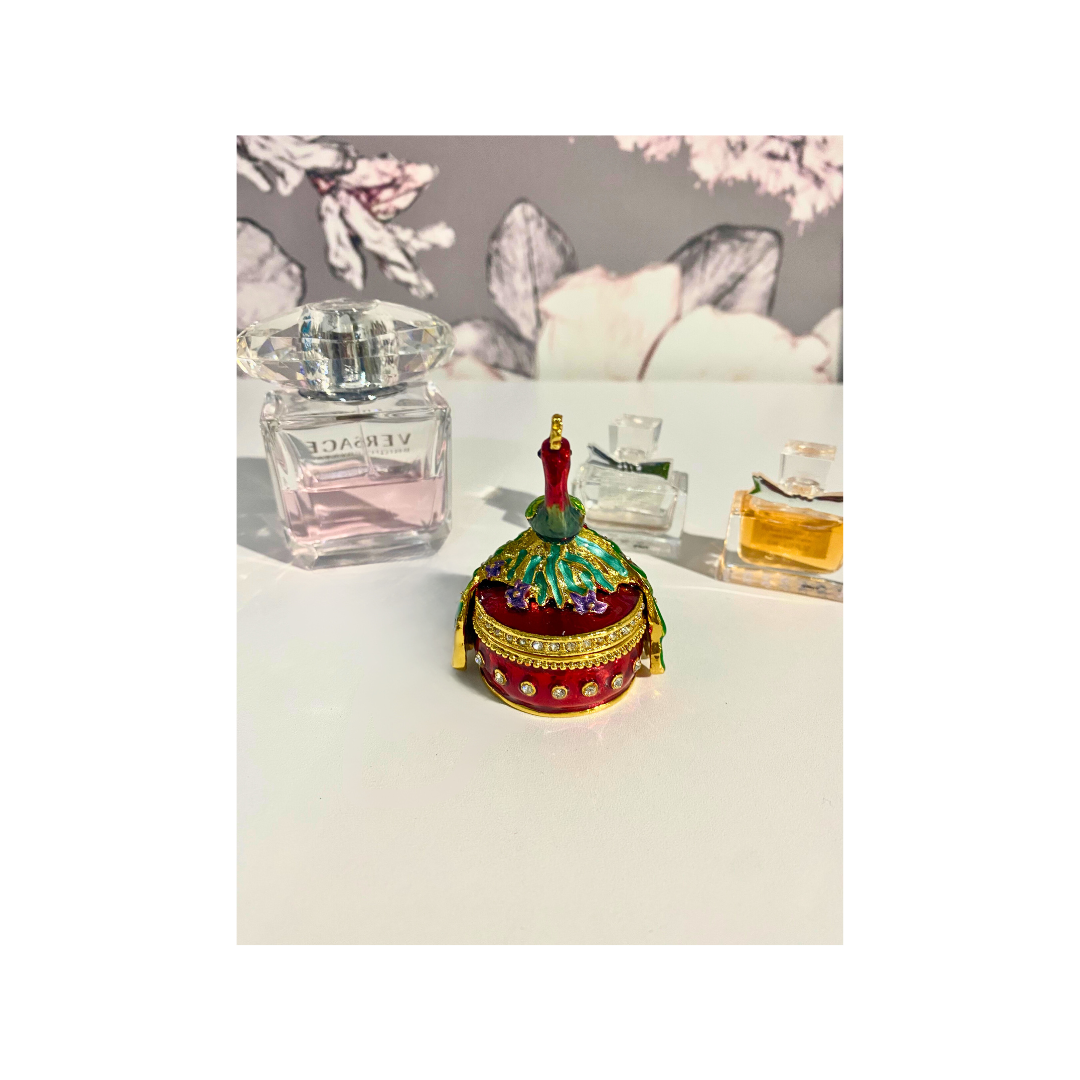 Colorful Peacock Trinket  Box