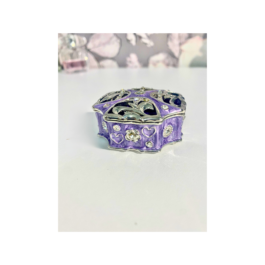Vintage Purple Trinket Box