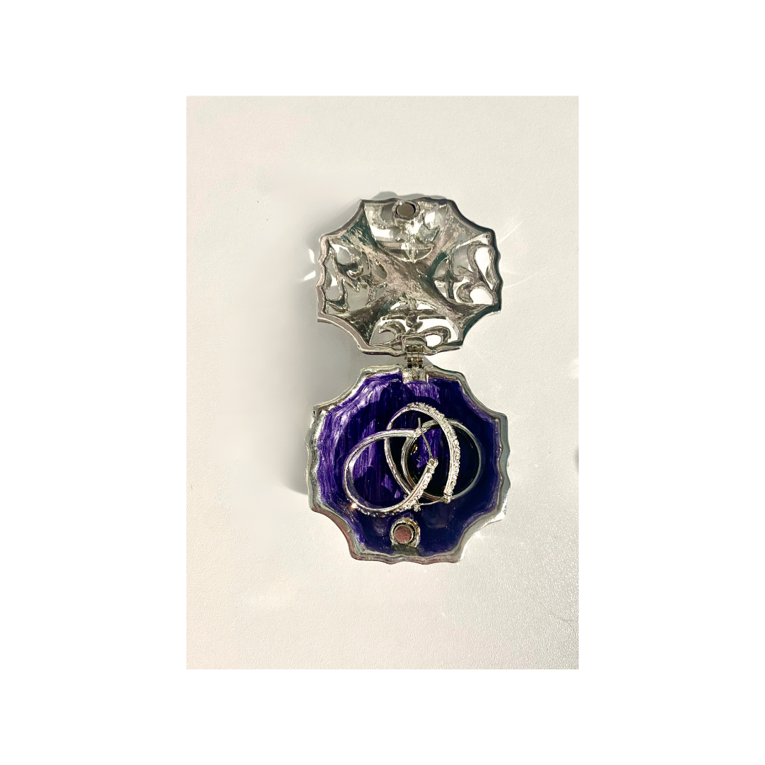 Vintage Purple Trinket Box