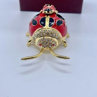Lady Bug Trinket Box with Baby