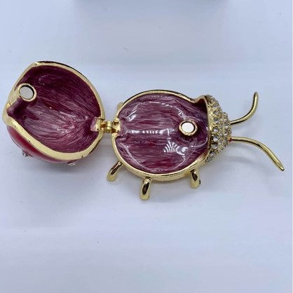 Lady Bug Trinket Box with Baby