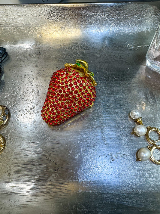 Ruby Strawberry Trinket Box
