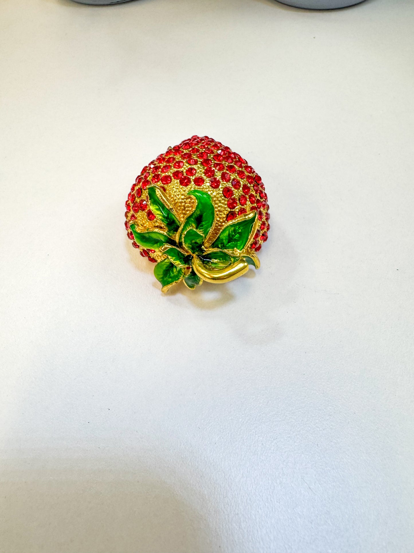 Ruby Strawberry Trinket Box