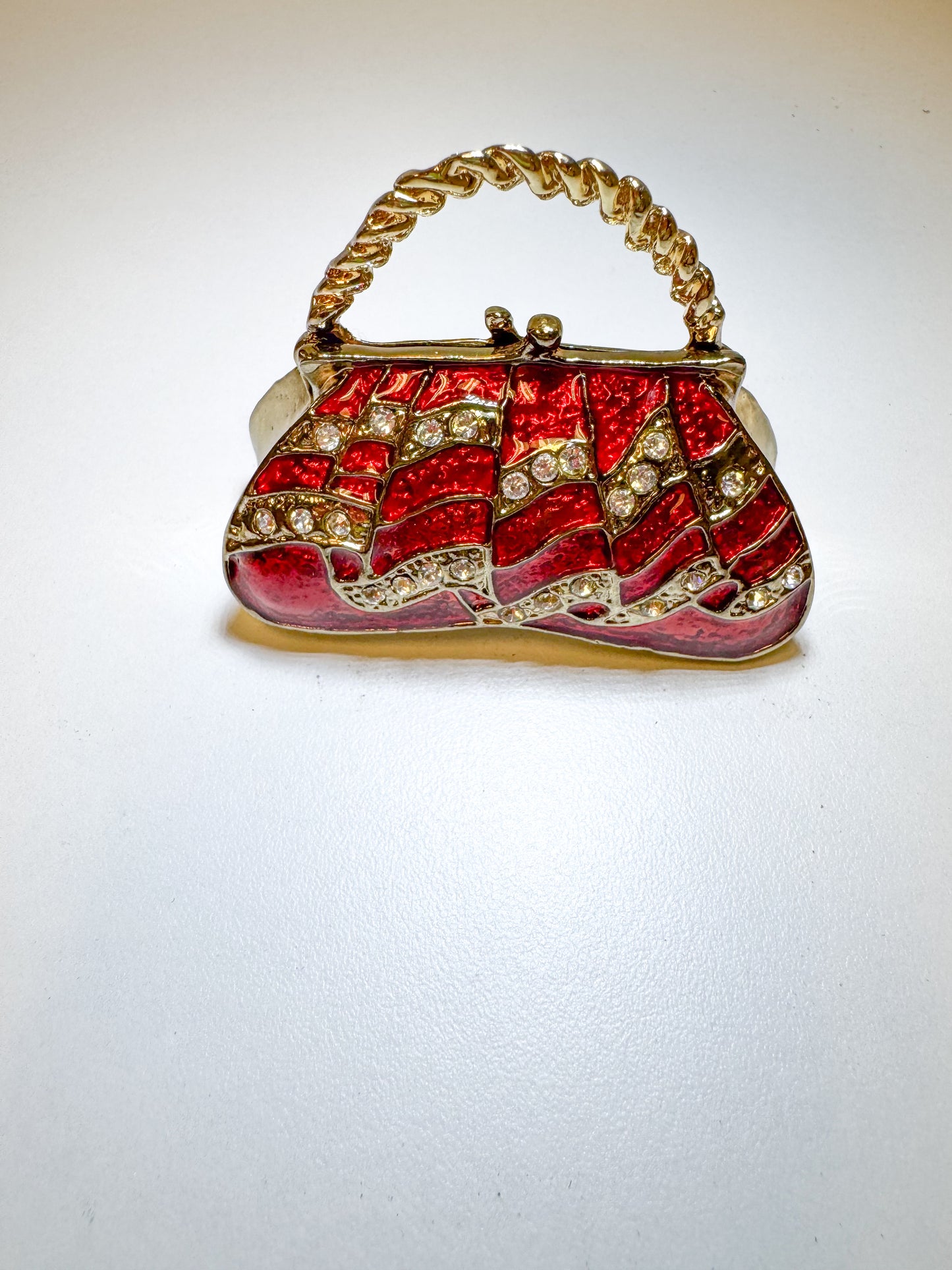 Ruby Handbag Trinket Box