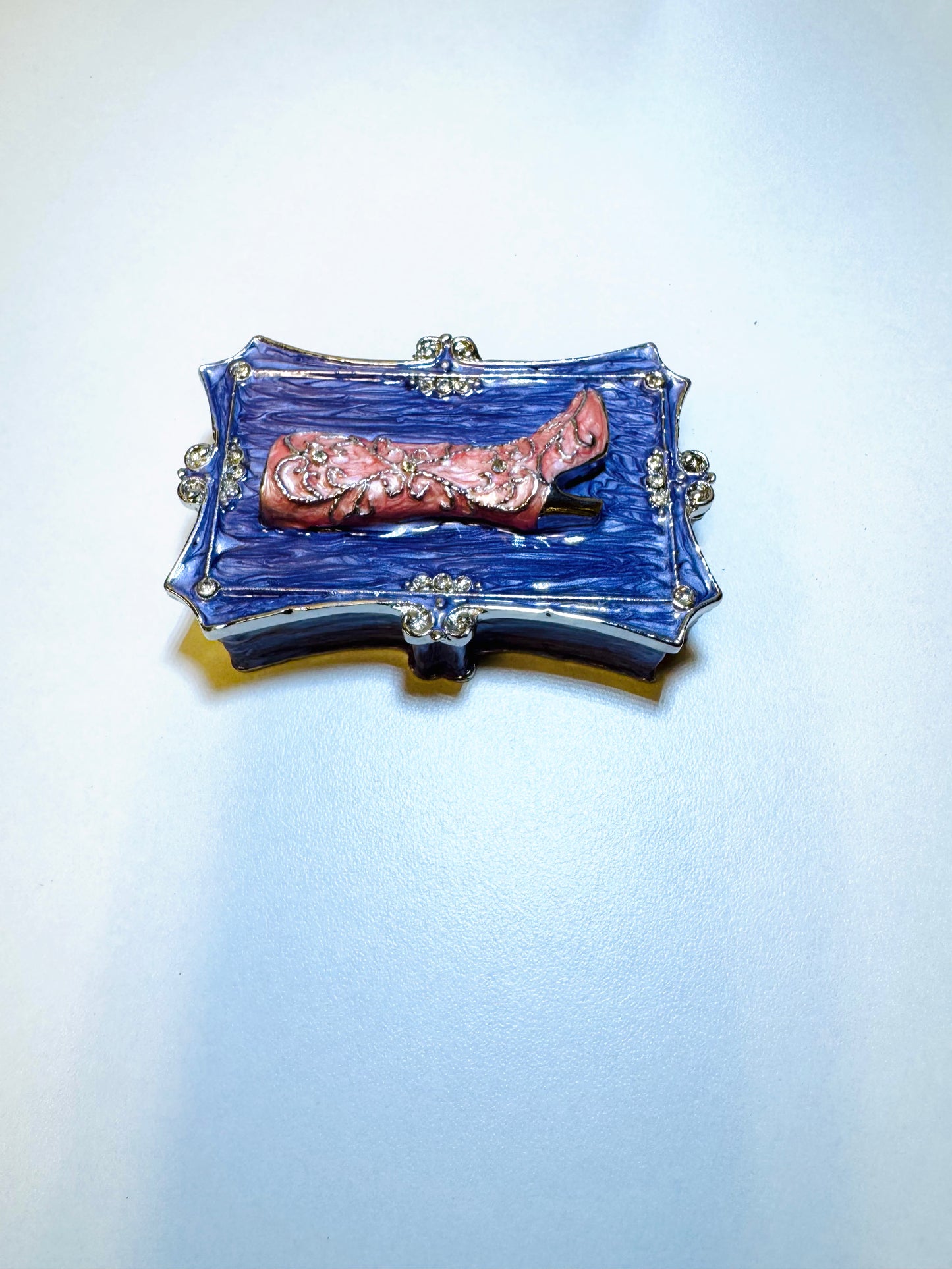 Vintage Pink Cowboy Boots Trinket Box